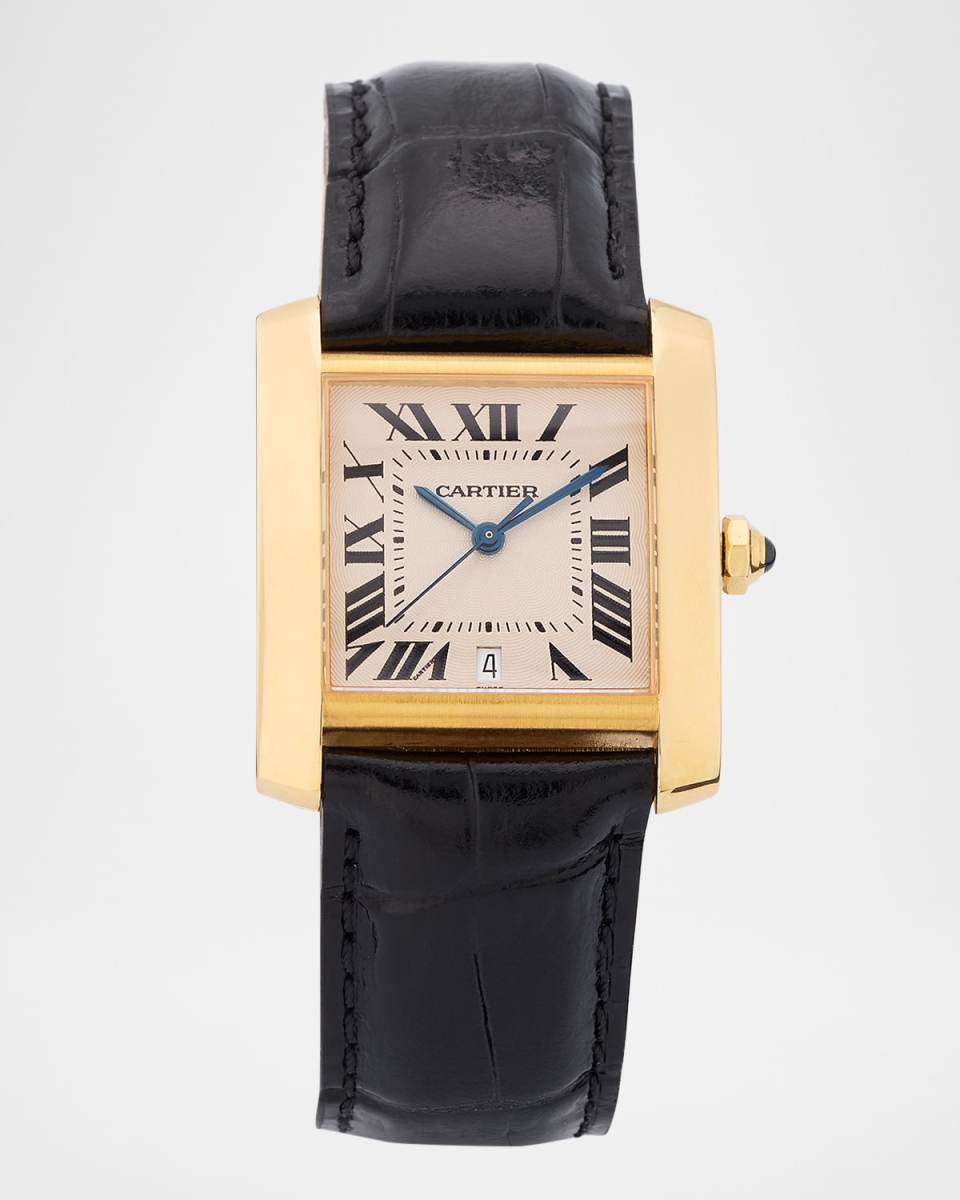 Cartier 18K Yellow Gold Tank Francaise 28mm Vintage 2000s Watch